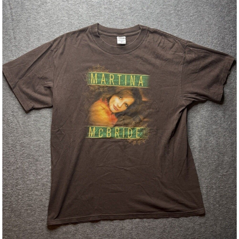 2006 Martina McBride Brown T Shirt Sz Large Timeless Tour Double Sided
